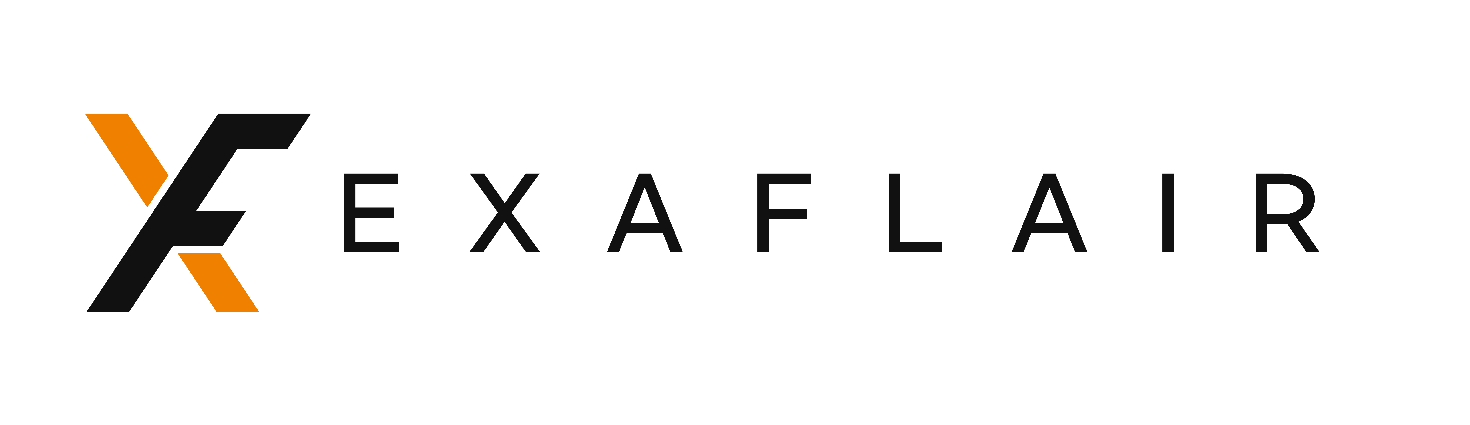 Exaflair horizontal logo on off-white